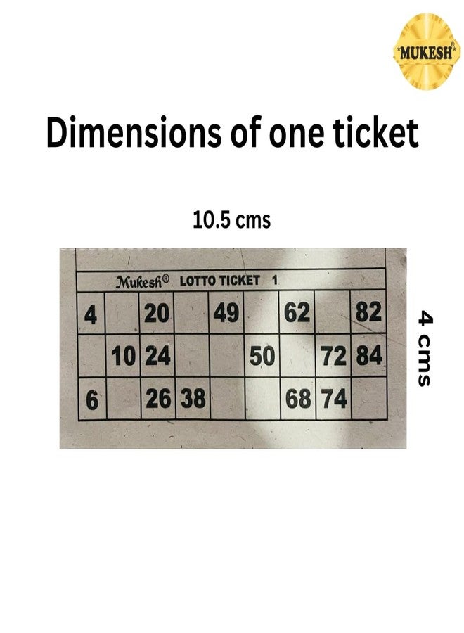 *MUKESH* Tambola Tickets- 1800 Tickets (3 Books)- Each Book Contains 600 Tickets | for Indoor housie & Party Games| Best for Birthday and Kitty Parties| Multicolour - Image 3